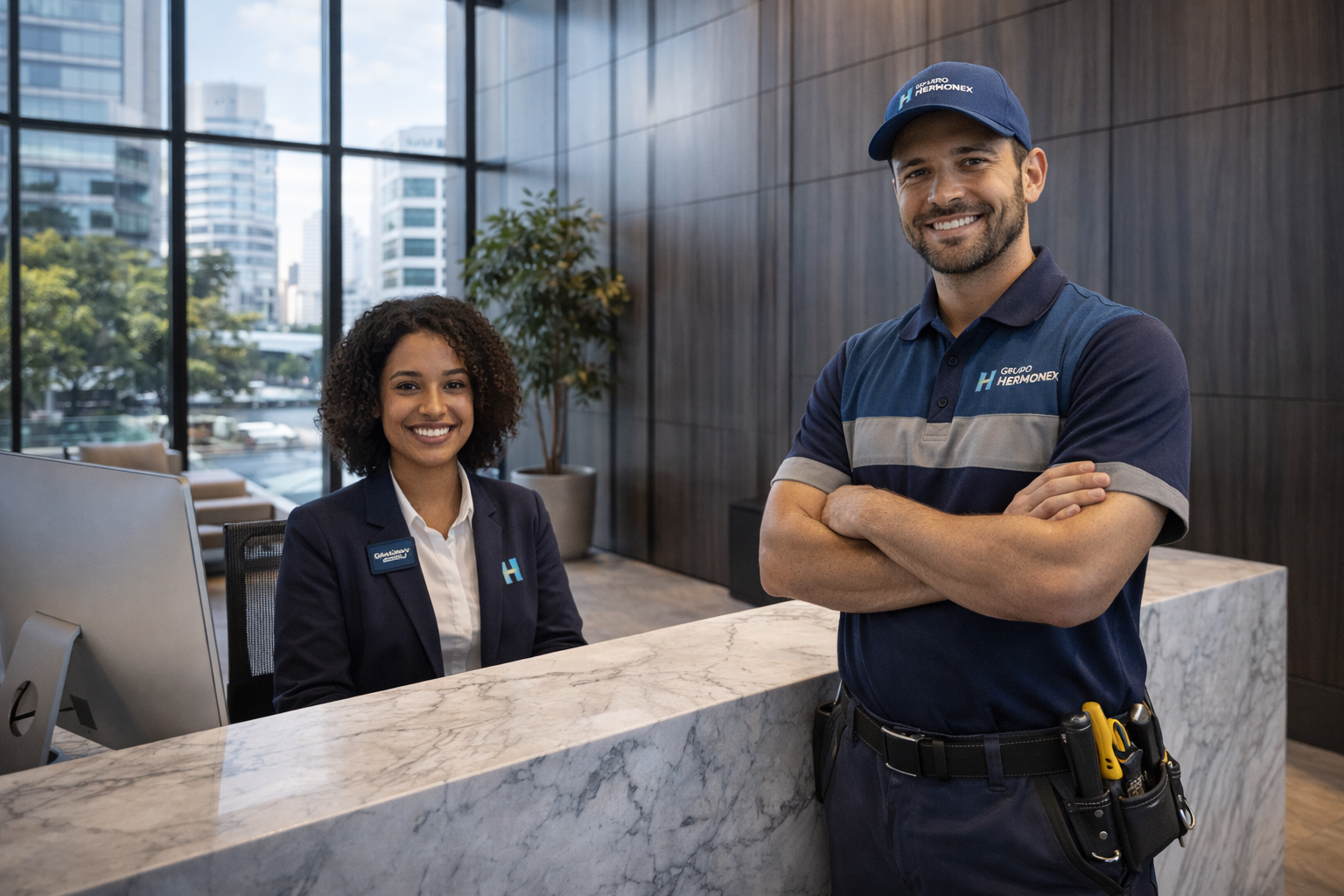 equipe profissional de terceirização de mão de obra em Salvador Grupo Hermonex limpeza e portaria